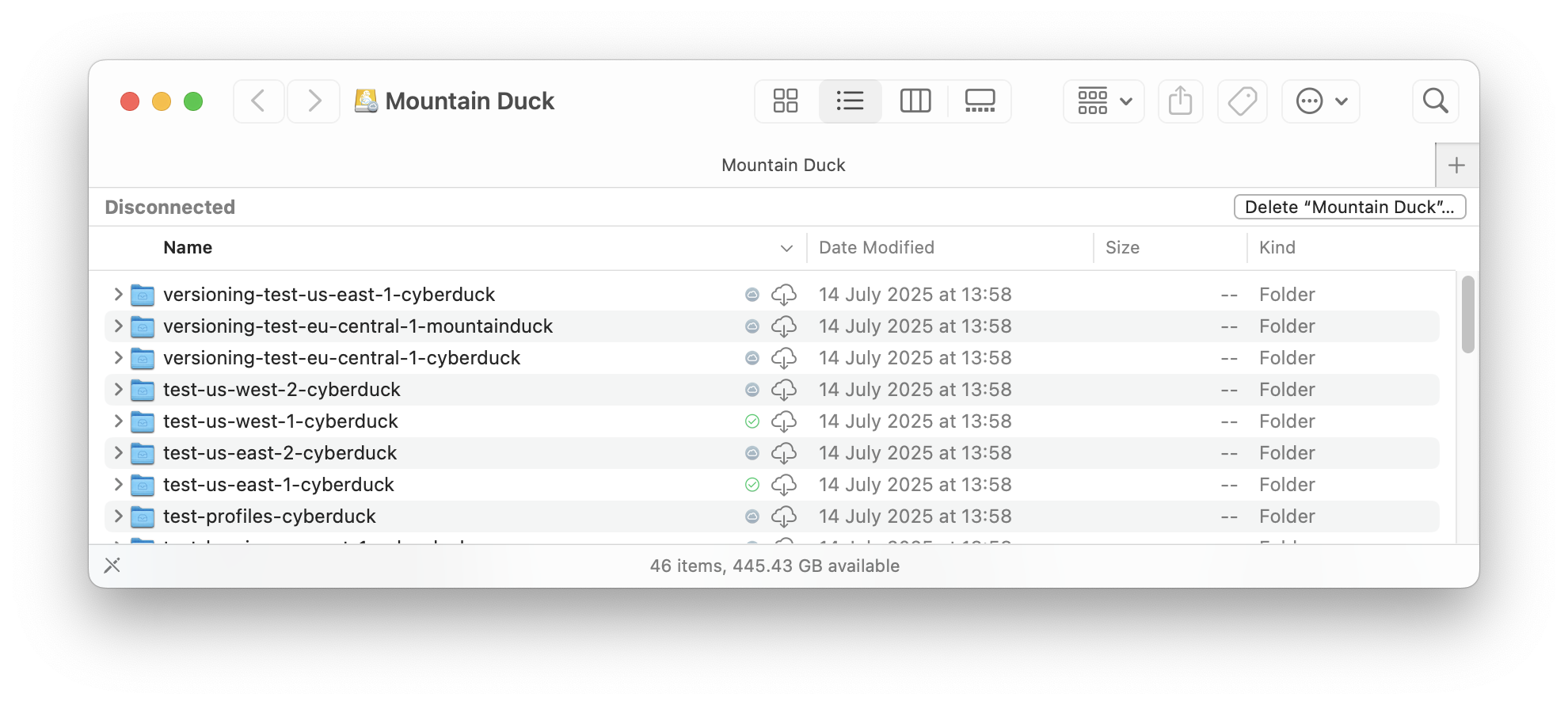 Delete Cache Option