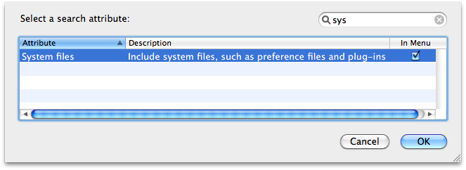 System Files Criteria